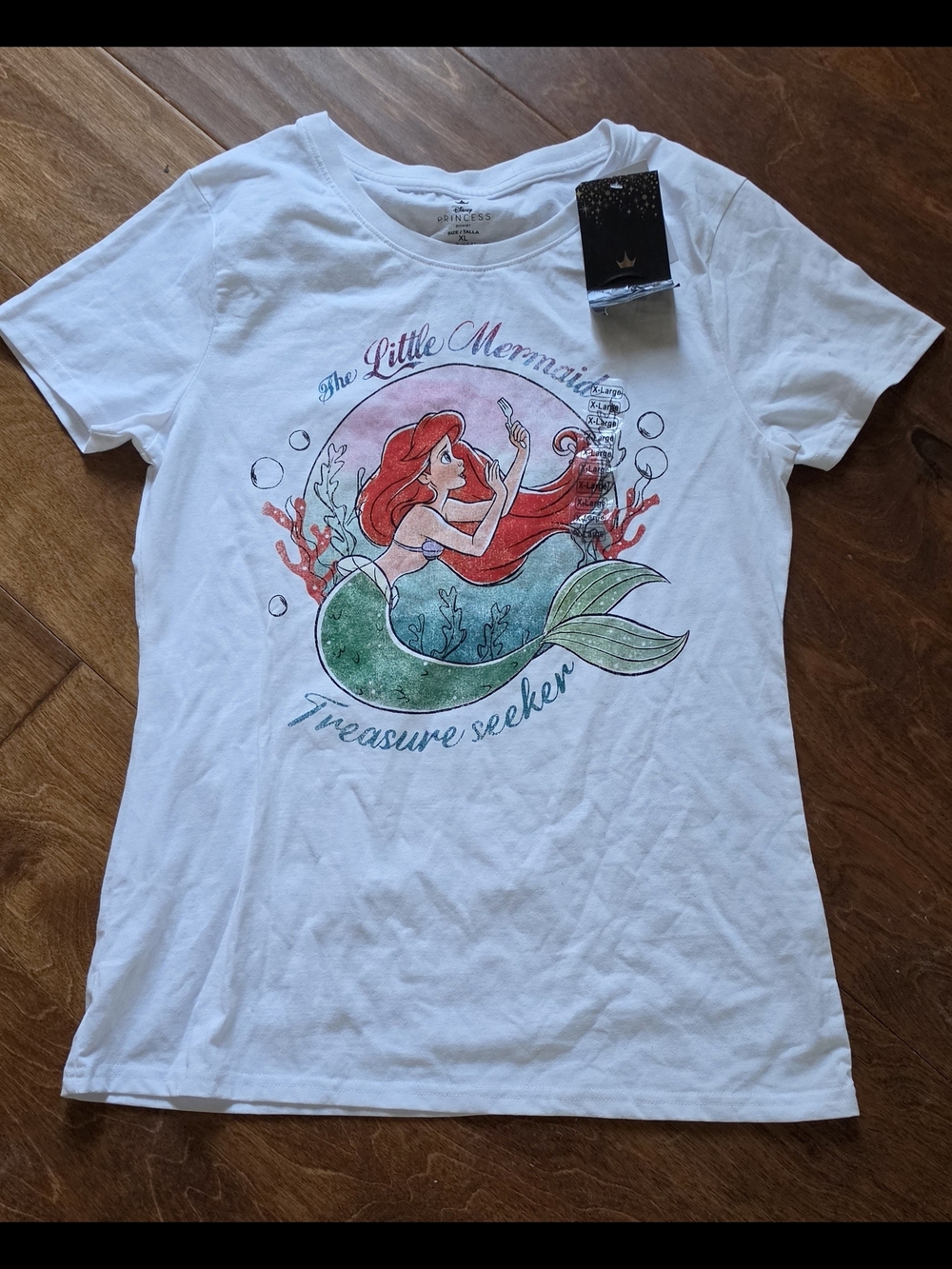 The Little Mermaid Treasure Seeker Graphic Tee - White Yxl